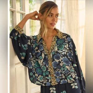 Anthropologie batwing pj top